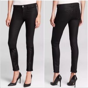 DL1961 Emma Montgomery Black Coated Jeans 28